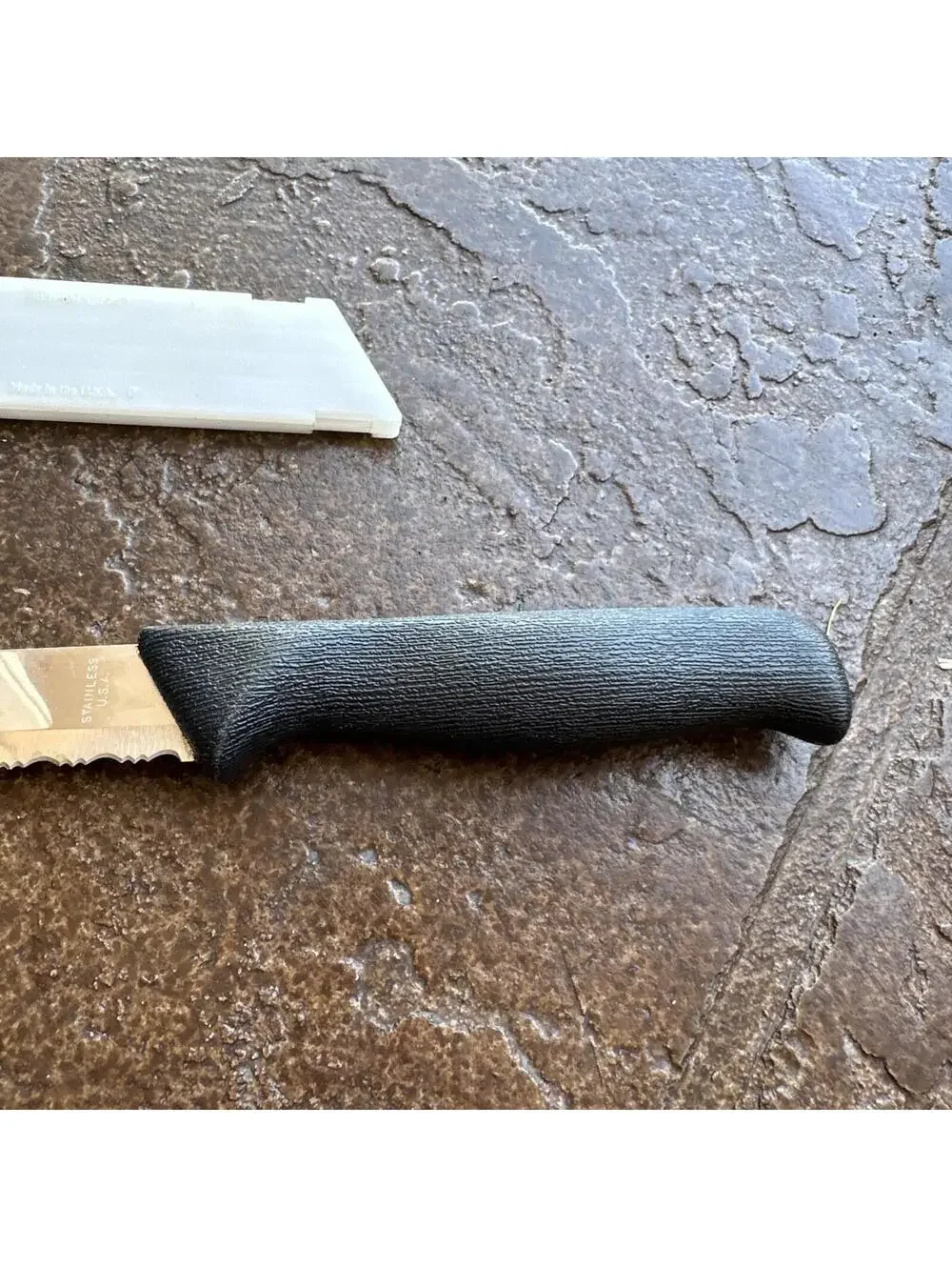Pampered Chef Serrated Bread Knife Stainless Steel with Protective Sleeve #1285